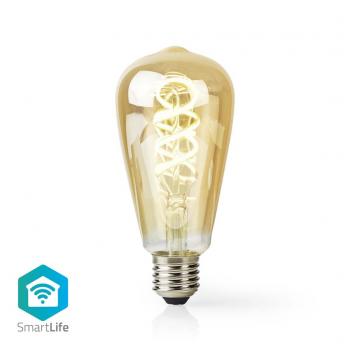 Nedis WIFILRT10ST64 Smartlife Led Filamentlamp Wi-fi E27 360 Lm 4.9 W Warm To Cool White 1800 - 6500 K Glas Android&trade; / Ios St64