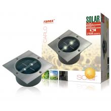 Ranex Ra-5000198 Vierkante Led Solar Grondspot Geborsteld Rvs Glas (5000.198)