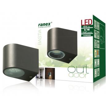 Ranex Ra-5000332 Led Buitenwandlamp van Roestvrijstaal